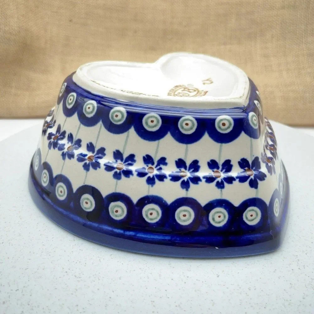 Boleslawiec Pottery Heart Shaped Bowl 6